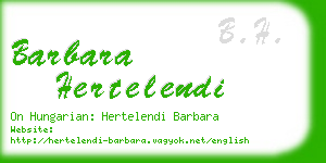 barbara hertelendi business card